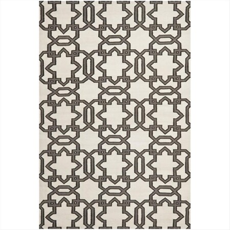 Safavieh 5 x 8 ft. Medium Rectangle- Contemporary Dhurries Ivory And Grey Flatweave Rug DHU751A-5